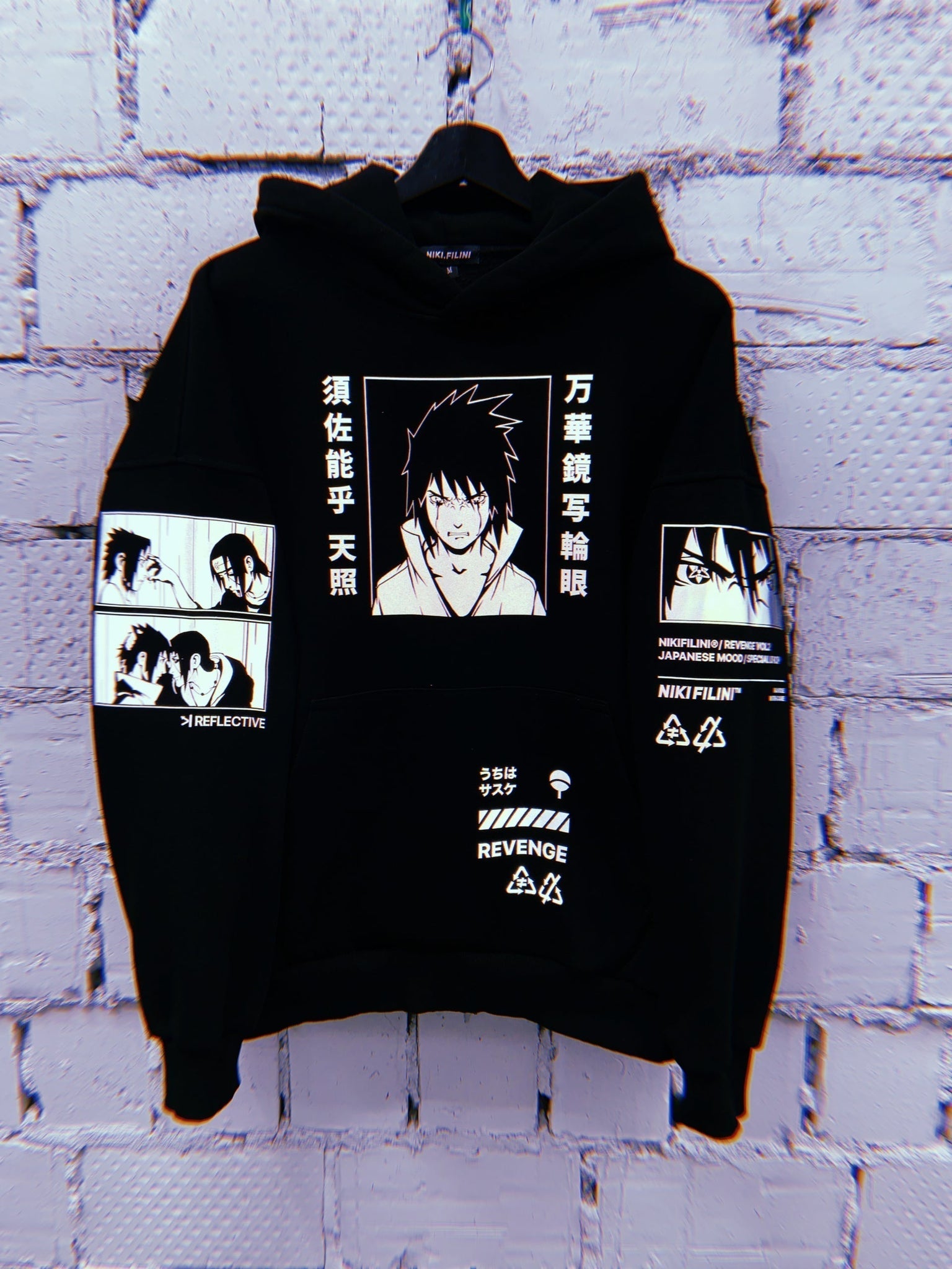 Sasuke Uchiha Black/White Hoodie