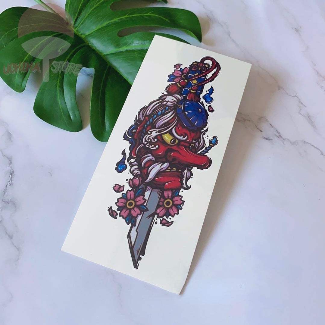 Demon Slayer Urokodaki Sakonji Temporary Tattoo