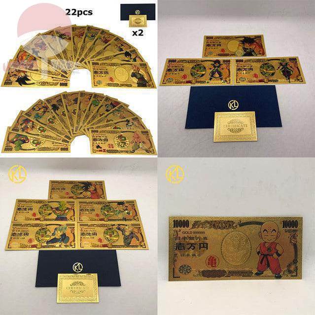 Dragon Ball Gold plastic Banknote