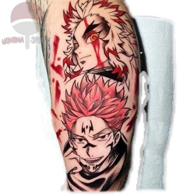 Dragon Ball, Jujutsu kaisen, Naruto Temporary Tattoos