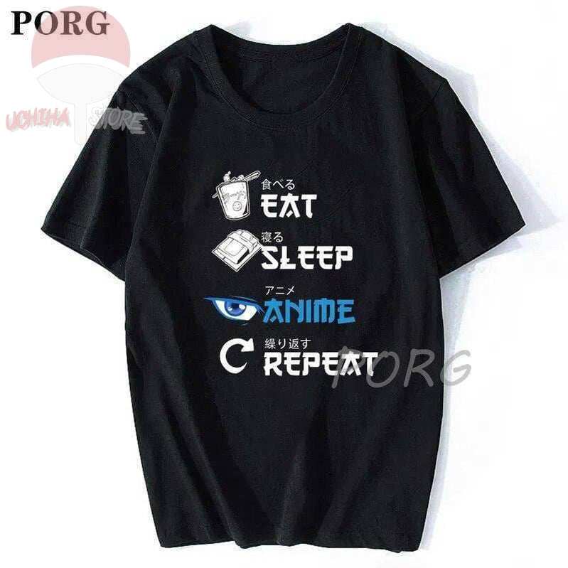 Eat Sleep Anime Repeat Style T-shirt