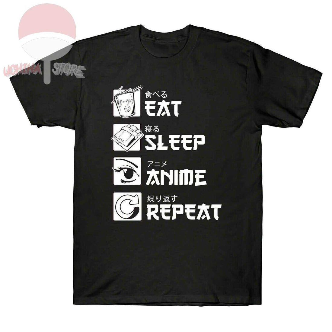 Eat Sleep Anime Repeat Style T-shirt