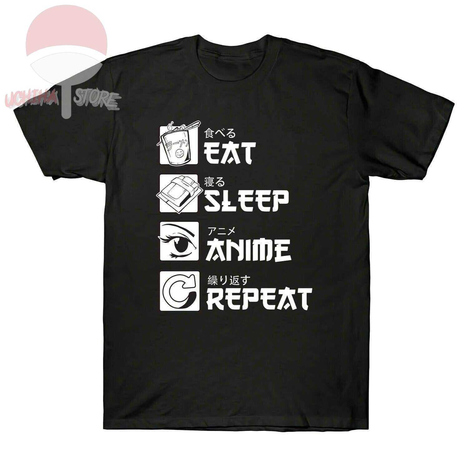 Eat Sleep Anime Repeat Style T-shirt