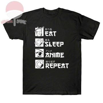 Eat Sleep Anime Repeat Style T-shirt