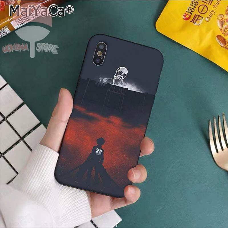 Eren and Colossal Titan iPhone Case