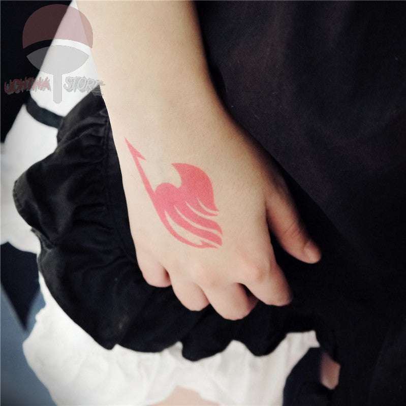 Fairy tail red temporary tattoo