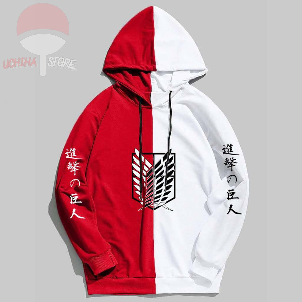 Attack on Titan Split Color Hoodie - uchihasstores