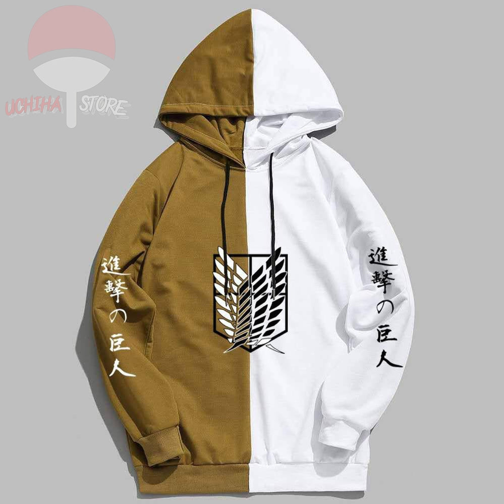 Attack on Titan Split Color Hoodie - uchihasstores