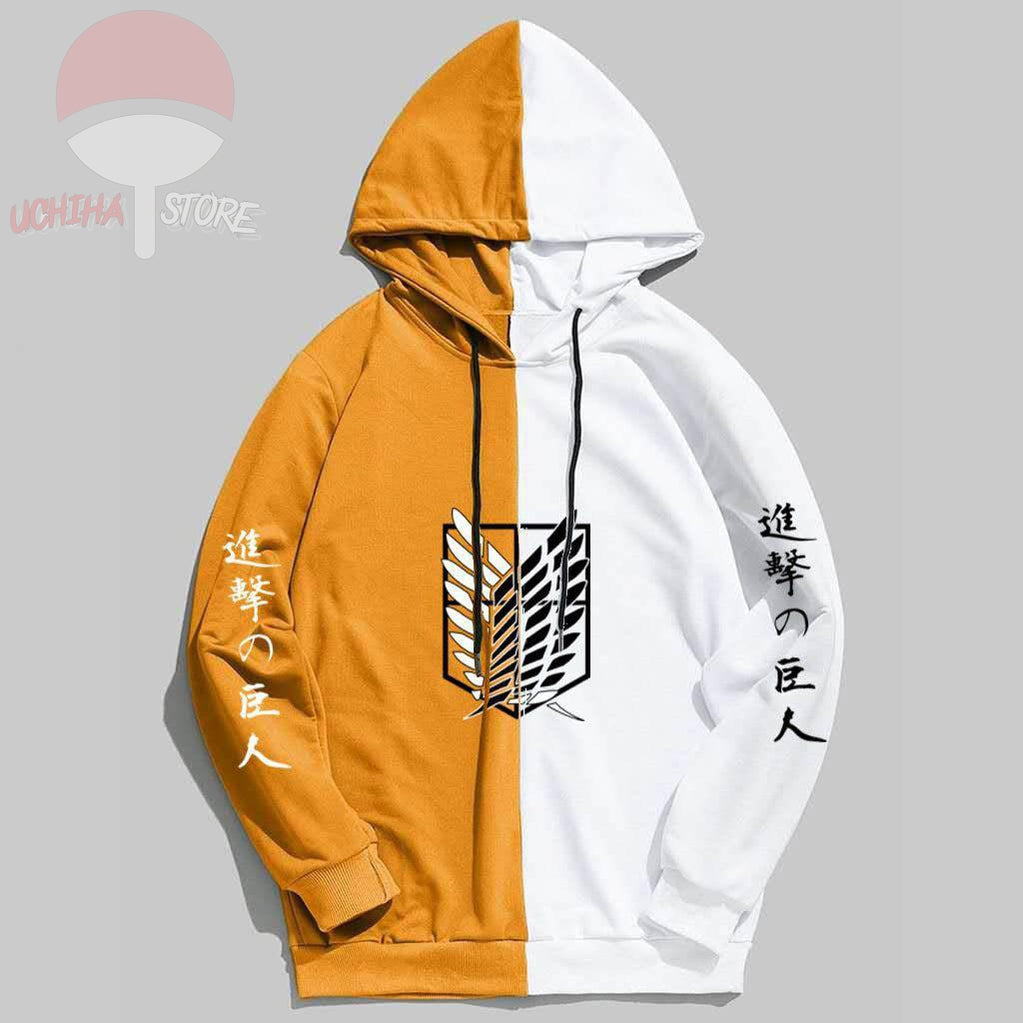 Attack on Titan Split Color Hoodie - uchihasstores