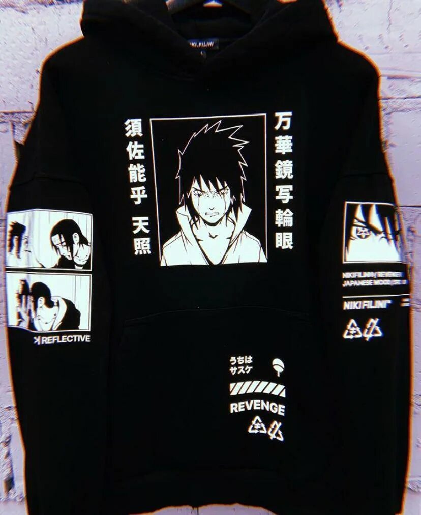 Sasuke Uchiha Black/White Hoodie