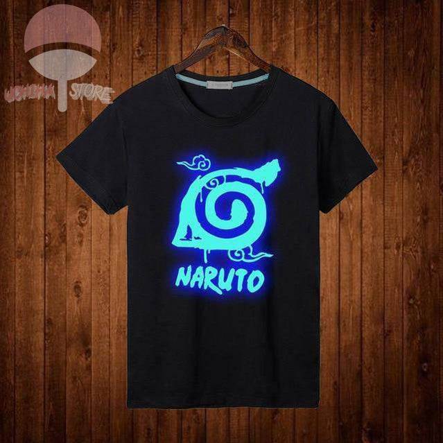 Naruto Konoha Logo Luminous Glow in The Dark T-Shirt