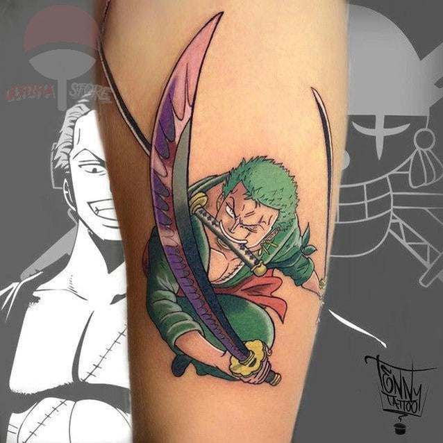 One Piece Luffy, Zoro, Law Ace, Skull Temporary Tattoos