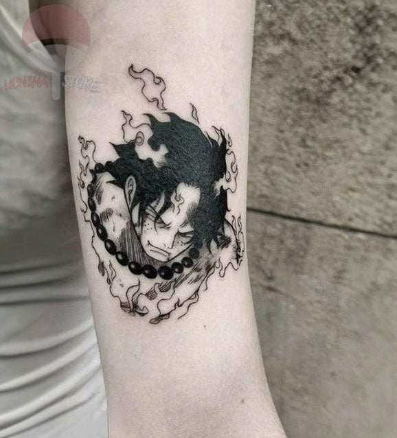 One Piece Luffy, Zoro, Law Ace, Skull Temporary Tattoos