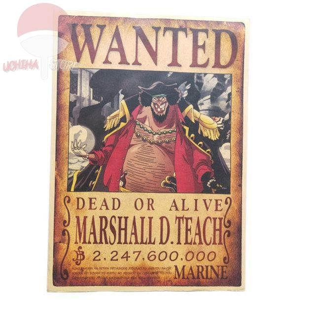 One Piece Wantet Dead Or Alive Poster 51x36cm