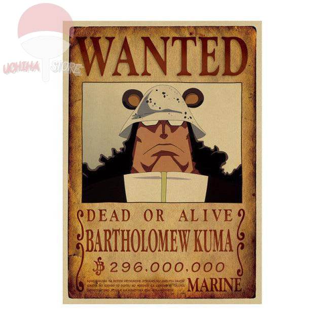 One Piece Wantet Dead Or Alive Poster 51x36cm