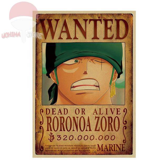 One Piece Wanted Dead Or Alive Poster 51x36cm - Anime Decor
