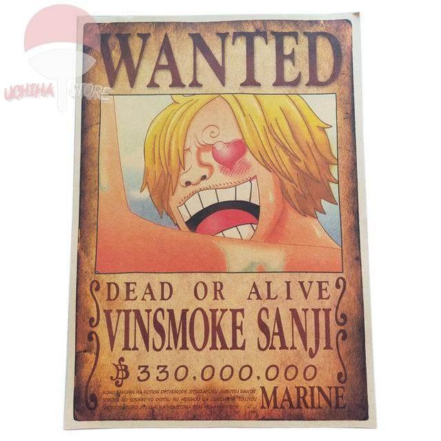 One Piece Wanted Dead Or Alive Poster 51x36cm - Anime Decor