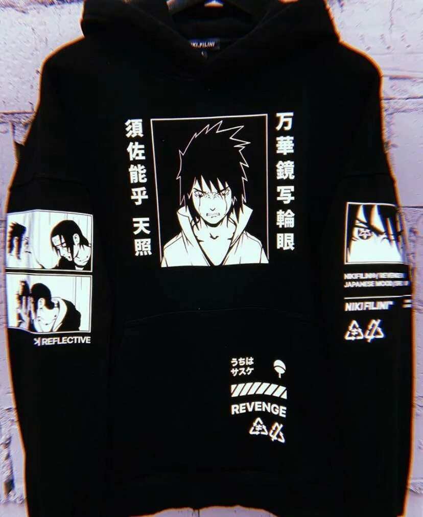 Sasuke Uchiha Black/White Hoodie