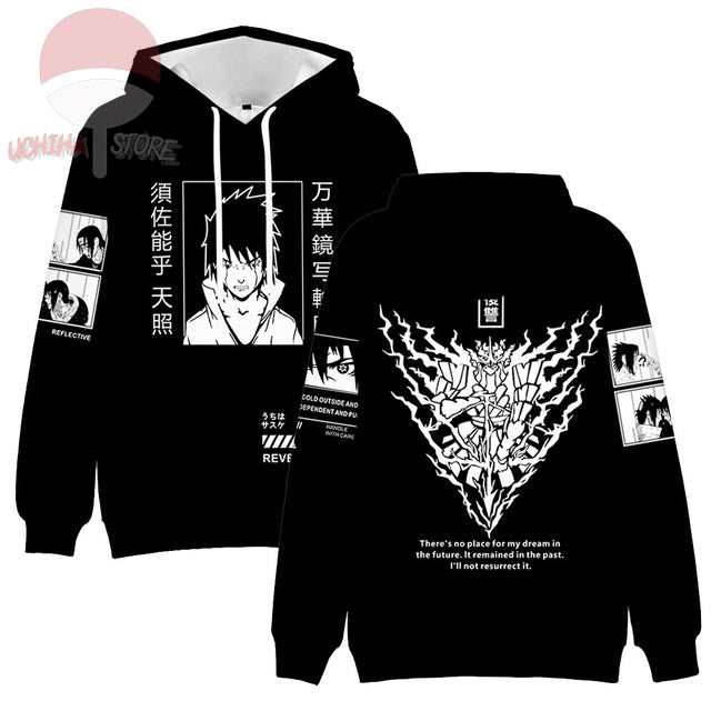 Sasuke Uchiha Black/White Hoodie