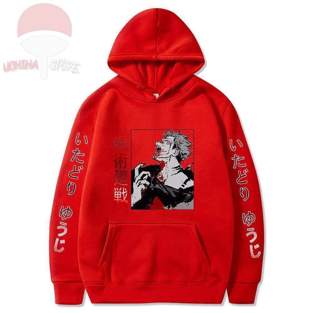 Yuji Jujutsu Kaisen Printed Hoodie