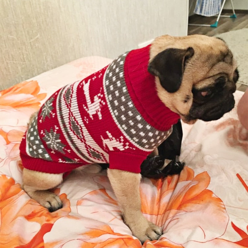 Gestrickter Weihnachtspullover