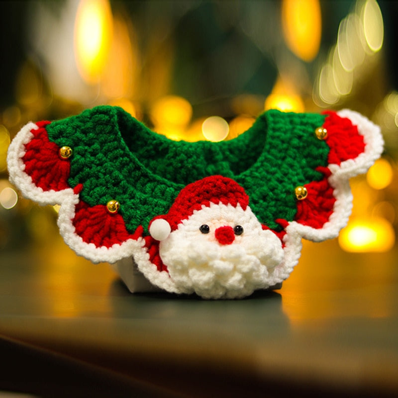 Knitted Santa Pet Collar