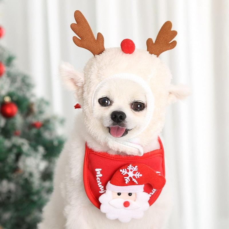 Santa's Little Helper Bibs and Hat