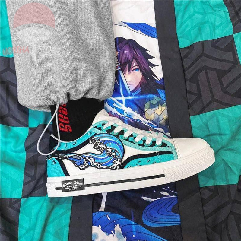 Giyu Tomioka Demon Slayer Sneakers Low/Top - Uchiha Store