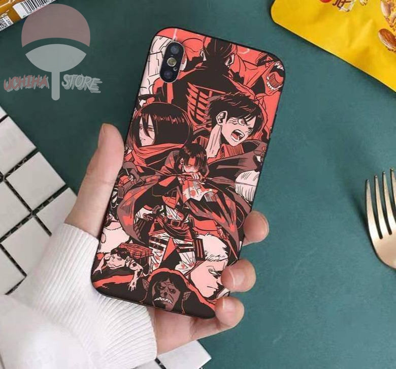 Attack on Titan Red iPhone Case - Uchiha Store