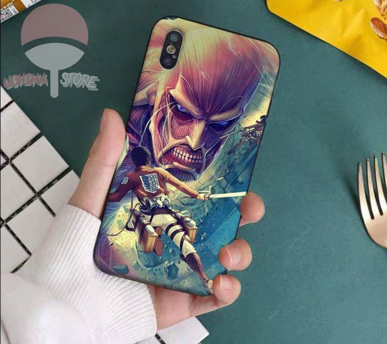 Eren vs Titan iPhone Case - Uchiha Store