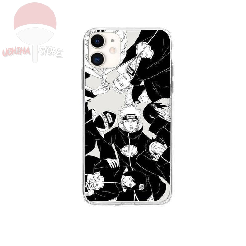 Akatsuki Clan Painted Black/White iPhone Case - Uchiha Store