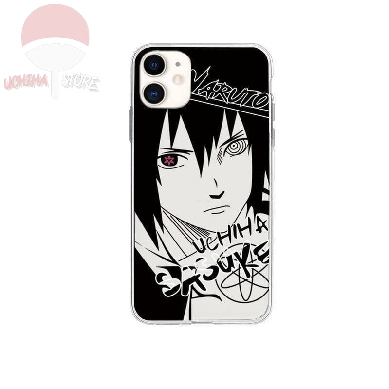 Sasuke Painted White/Black iPhone Case - Uchiha Store