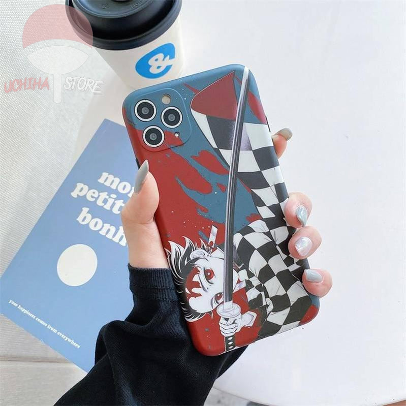 Tanjiro Inverted Demon Slayer  iPhone Case - Uchiha Store