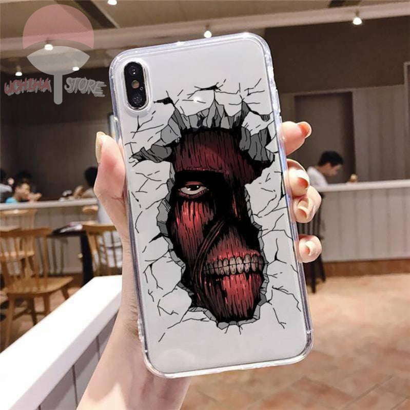Attack On Titan Iphone Case Titan in the Wall - Uchiha Store