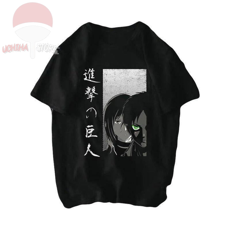 Eren/Mikasa Attack On Titan T-shirt - Uchiha Store