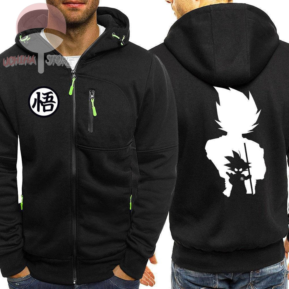 DBZ Hooded Hoodie Coat - Uchiha Store