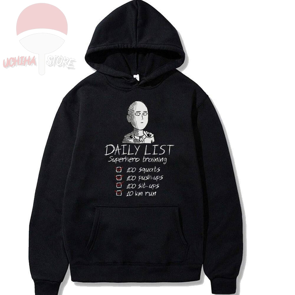 Saitama Workout Hoodie - Uchiha Store