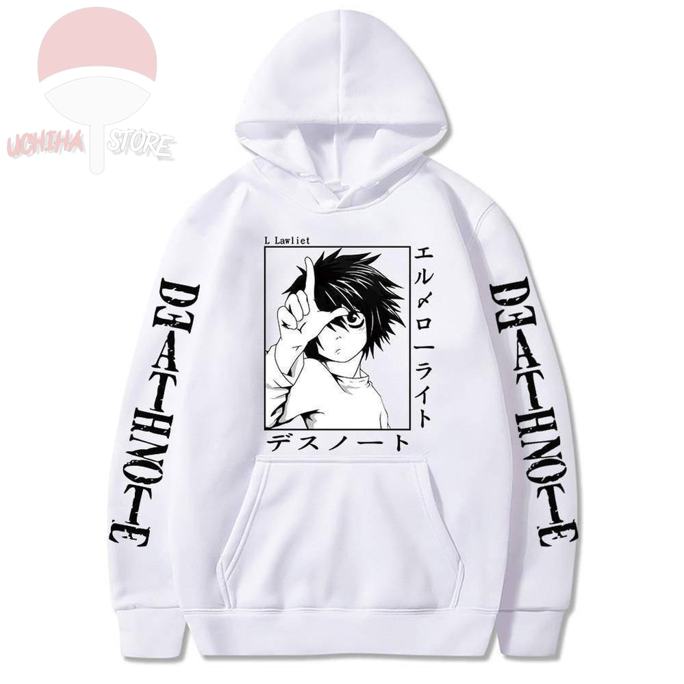 L Death Note Hoodie - Uchiha Store