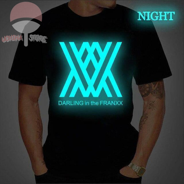 Darling In The Franxx Logo Glowing in the dark unisex t-shirts - Uchiha Store